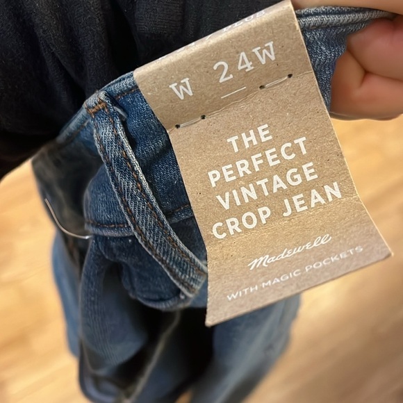 NEW Madewell Plus Perfect Vintage Crop Jean in Gooding Wash size 24W - Picture 4 of 10
